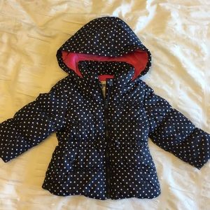 OshKosh Toddler girl’s polka dot puffer coat